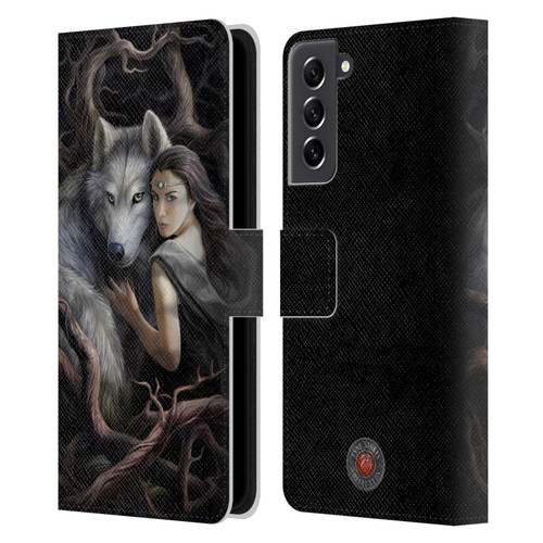 Anne Stokes Wolves 2 Soul Bond Leather Book Wallet Case Cover For Samsung Galaxy S21 FE 5G