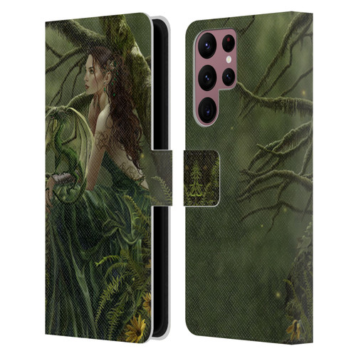 Nene Thomas Deep Forest Queen Fate Fairy With Dragon Leather Book Wallet Case Cover For Samsung Galaxy S22 Ultra 5G