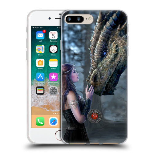 Anne Stokes Dragon Friendship Once Upon A Time Soft Gel Case for Apple iPhone 7 Plus / iPhone 8 Plus