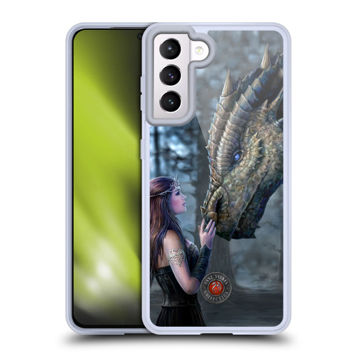 Anne Stokes Dragon Friendship Once Upon A Time Soft Gel Case for Samsung Galaxy S21 5G