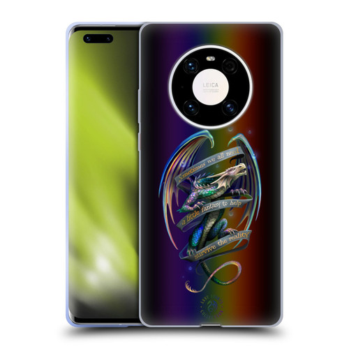 Anne Stokes Dragon Fantasy Survive The Reality Soft Gel Case for Huawei Mate 40 Pro 5G