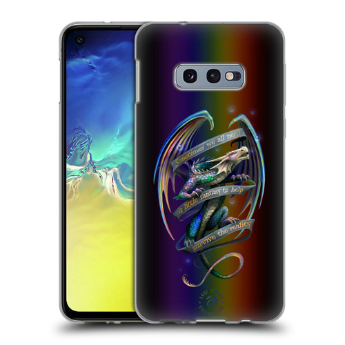 Anne Stokes Dragon Fantasy Survive The Reality Soft Gel Case for Samsung Galaxy S10e