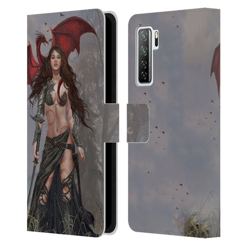 Nene Thomas Gothic Dragon Witch Warrior Sword Leather Book Wallet Case Cover For Huawei Nova 7 SE/P40 Lite 5G