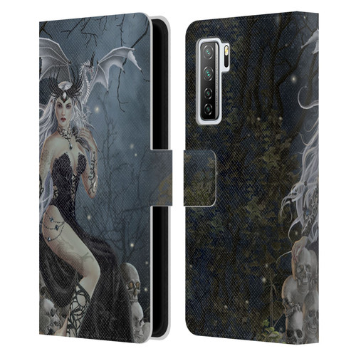 Nene Thomas Gothic Mad Queen Of Skulls Dragon Leather Book Wallet Case Cover For Huawei Nova 7 SE/P40 Lite 5G