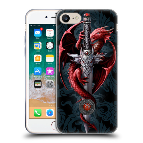 Anne Stokes Dragons Dagger Soft Gel Case for Apple iPhone 7 / 8 / SE 2020 & 2022