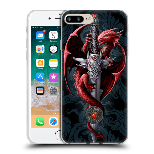 Anne Stokes Dragons Dagger Soft Gel Case for Apple iPhone 7 Plus / iPhone 8 Plus