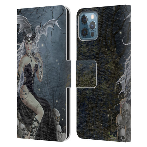 Nene Thomas Gothic Mad Queen Of Skulls Dragon Leather Book Wallet Case Cover For Apple iPhone 12 / iPhone 12 Pro