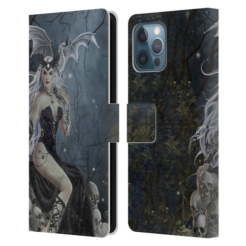 Nene Thomas Gothic Mad Queen Of Skulls Dragon Leather Book Wallet Case Cover For Apple iPhone 12 Pro Max