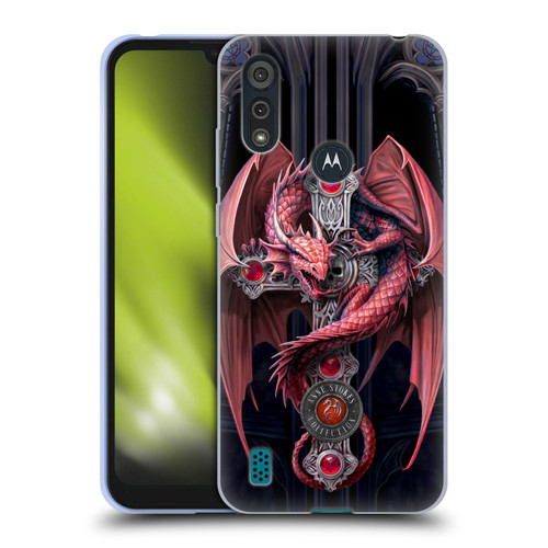 Anne Stokes Dragons Gothic Guardians Soft Gel Case for Motorola Moto E6s (2020)