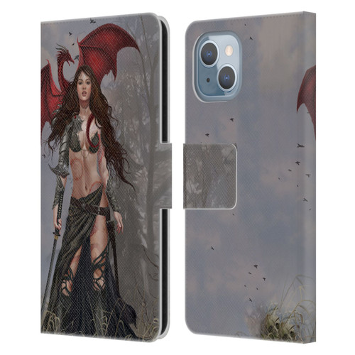 Nene Thomas Gothic Dragon Witch Warrior Sword Leather Book Wallet Case Cover For Apple iPhone 14