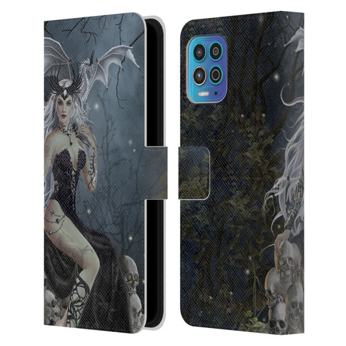 Nene Thomas Gothic Mad Queen Of Skulls Dragon Leather Book Wallet Case Cover For Motorola Moto G100