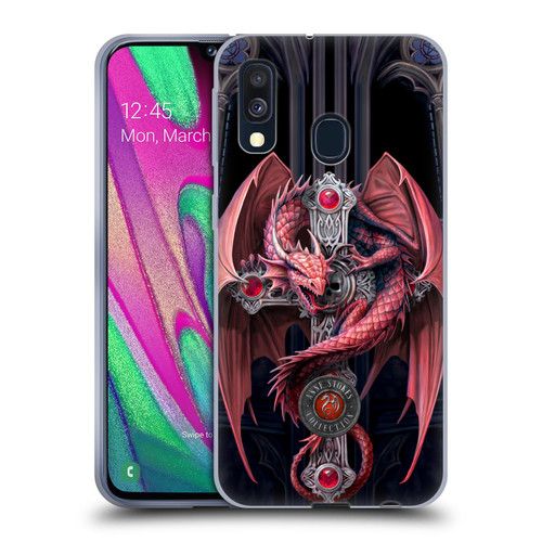 Anne Stokes Dragons Gothic Guardians Soft Gel Case for Samsung Galaxy A40 (2019)