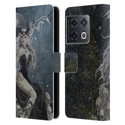 Nene Thomas Gothic Mad Queen Of Skulls Dragon Leather Book Wallet Case Cover For OnePlus 10 Pro
