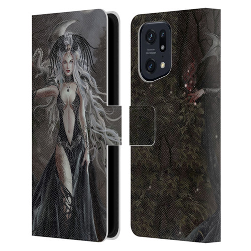 Nene Thomas Gothic Skull Queen Of Havoc Dragon Leather Book Wallet Case Cover For OPPO Find X5 Pro