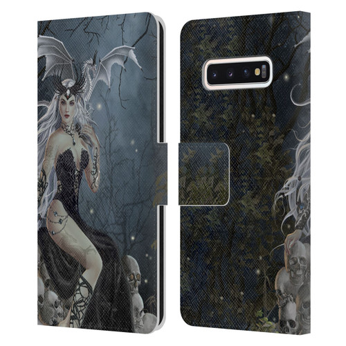 Nene Thomas Gothic Mad Queen Of Skulls Dragon Leather Book Wallet Case Cover For Samsung Galaxy S10