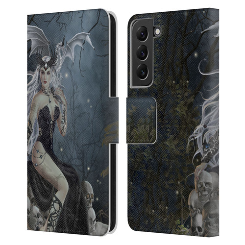 Nene Thomas Gothic Mad Queen Of Skulls Dragon Leather Book Wallet Case Cover For Samsung Galaxy S22+ 5G