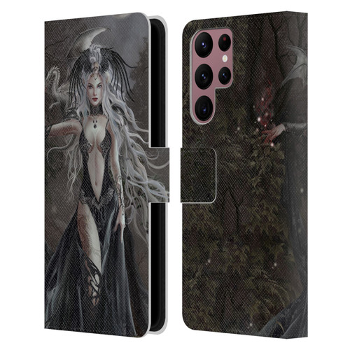 Nene Thomas Gothic Skull Queen Of Havoc Dragon Leather Book Wallet Case Cover For Samsung Galaxy S22 Ultra 5G