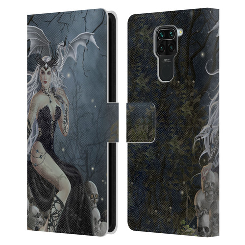 Nene Thomas Gothic Mad Queen Of Skulls Dragon Leather Book Wallet Case Cover For Xiaomi Redmi Note 9 / Redmi 10X 4G