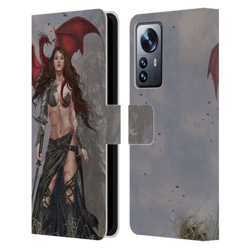 Nene Thomas Gothic Dragon Witch Warrior Sword Leather Book Wallet Case Cover For Xiaomi 12 Pro