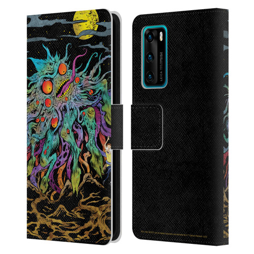 Rick And Morty Season 1 & 2 Graphics The Dunrick Horror Leather Book Wallet Case Cover For Huawei P40 5G