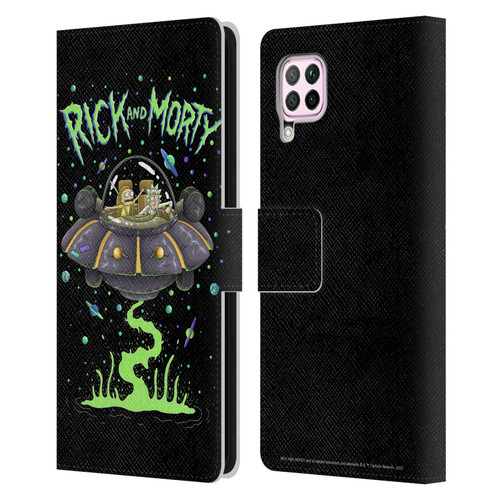 Rick And Morty Season 1 & 2 Graphics The Space Cruiser Leather Book Wallet Case Cover For Huawei Nova 6 SE / P40 Lite
