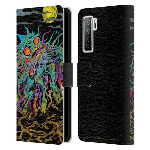 Rick And Morty Season 1 & 2 Graphics The Dunrick Horror Leather Book Wallet Case Cover For Huawei Nova 7 SE/P40 Lite 5G