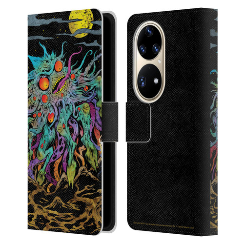 Rick And Morty Season 1 & 2 Graphics The Dunrick Horror Leather Book Wallet Case Cover For Huawei P50 Pro