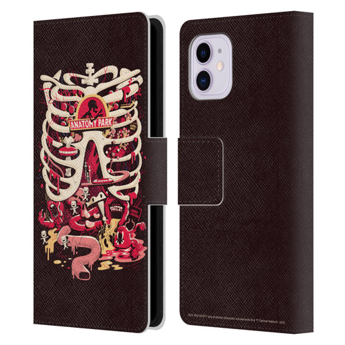 Rick And Morty Season 1 & 2 Graphics Anatomy Park Leather Book Wallet Case Cover For Apple iPhone 11