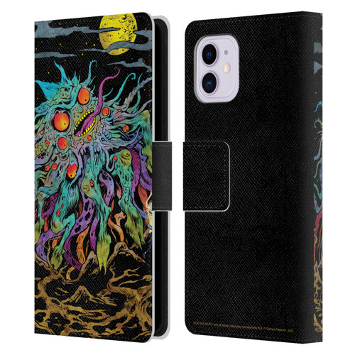 Rick And Morty Season 1 & 2 Graphics The Dunrick Horror Leather Book Wallet Case Cover For Apple iPhone 11