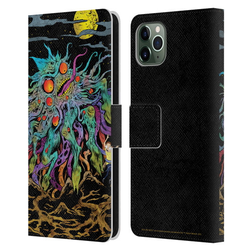 Rick And Morty Season 1 & 2 Graphics The Dunrick Horror Leather Book Wallet Case Cover For Apple iPhone 11 Pro Max