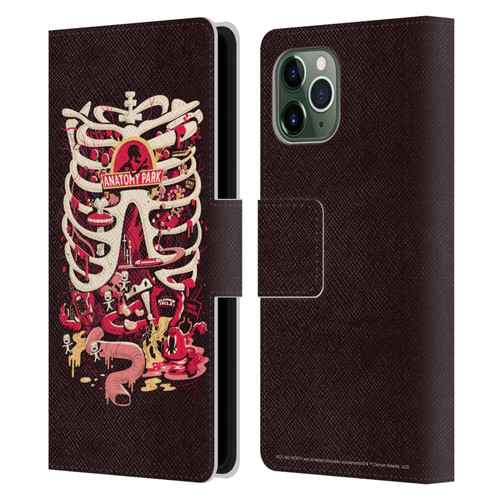 Rick And Morty Season 1 & 2 Graphics Anatomy Park Leather Book Wallet Case Cover For Apple iPhone 11 Pro