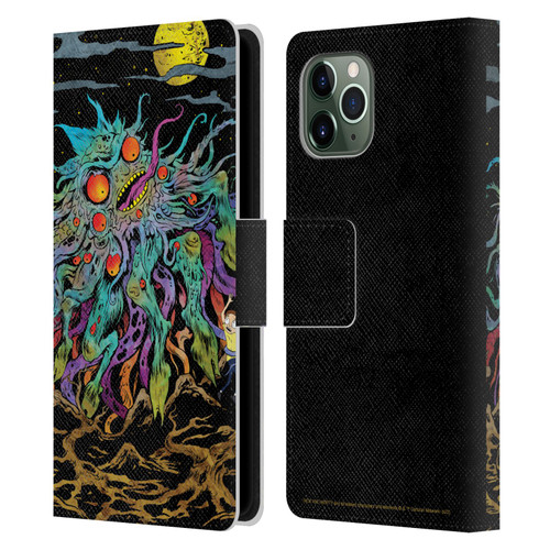 Rick And Morty Season 1 & 2 Graphics The Dunrick Horror Leather Book Wallet Case Cover For Apple iPhone 11 Pro