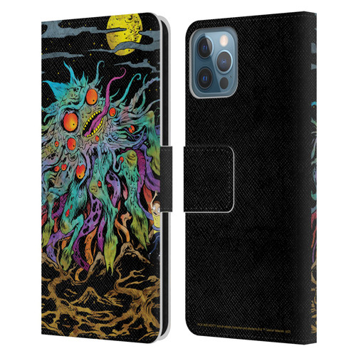 Rick And Morty Season 1 & 2 Graphics The Dunrick Horror Leather Book Wallet Case Cover For Apple iPhone 12 / iPhone 12 Pro