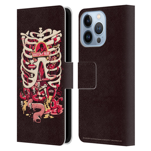 Rick And Morty Season 1 & 2 Graphics Anatomy Park Leather Book Wallet Case Cover For Apple iPhone 13 Pro