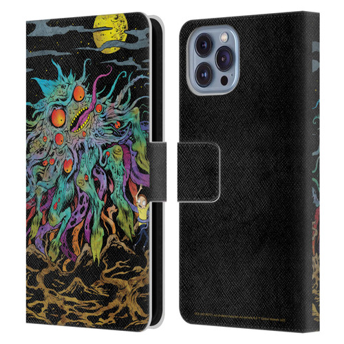 Rick And Morty Season 1 & 2 Graphics The Dunrick Horror Leather Book Wallet Case Cover For Apple iPhone 14