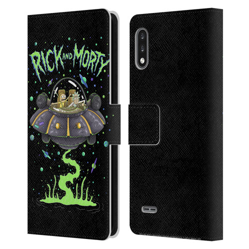 Rick And Morty Season 1 & 2 Graphics The Space Cruiser Leather Book Wallet Case Cover For LG K22