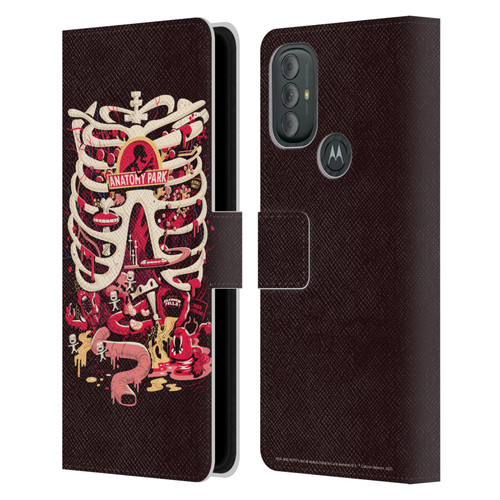 Rick And Morty Season 1 & 2 Graphics Anatomy Park Leather Book Wallet Case Cover For Motorola Moto G10 / Moto G20 / Moto G30