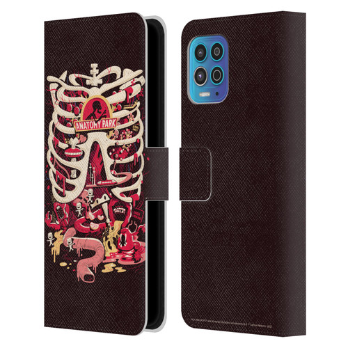 Rick And Morty Season 1 & 2 Graphics Anatomy Park Leather Book Wallet Case Cover For Motorola Moto G100