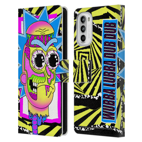 Rick And Morty Season 1 & 2 Graphics Rick Leather Book Wallet Case Cover For Motorola Moto G52