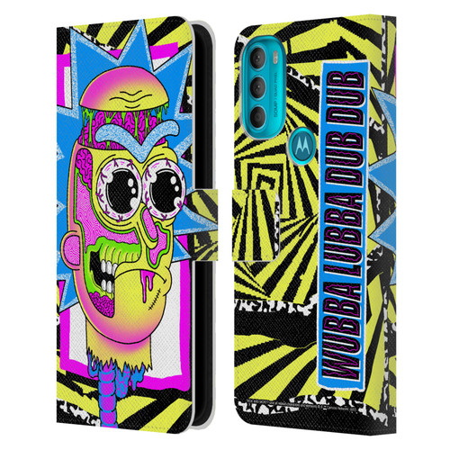 Rick And Morty Season 1 & 2 Graphics Rick Leather Book Wallet Case Cover For Motorola Moto G71 5G