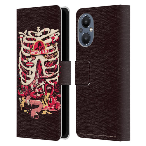 Rick And Morty Season 1 & 2 Graphics Anatomy Park Leather Book Wallet Case Cover For OnePlus Nord N20 5G