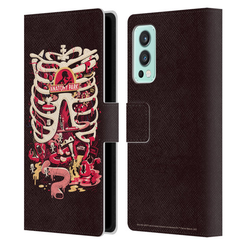 Rick And Morty Season 1 & 2 Graphics Anatomy Park Leather Book Wallet Case Cover For OnePlus Nord 2 5G