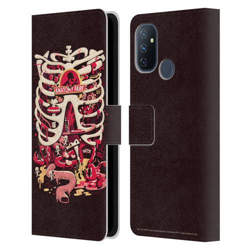 Rick And Morty Season 1 & 2 Graphics Anatomy Park Leather Book Wallet Case Cover For OnePlus Nord N100