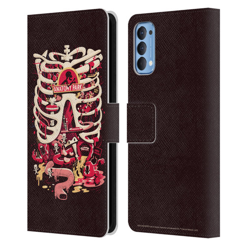 Rick And Morty Season 1 & 2 Graphics Anatomy Park Leather Book Wallet Case Cover For OPPO Reno 4 5G