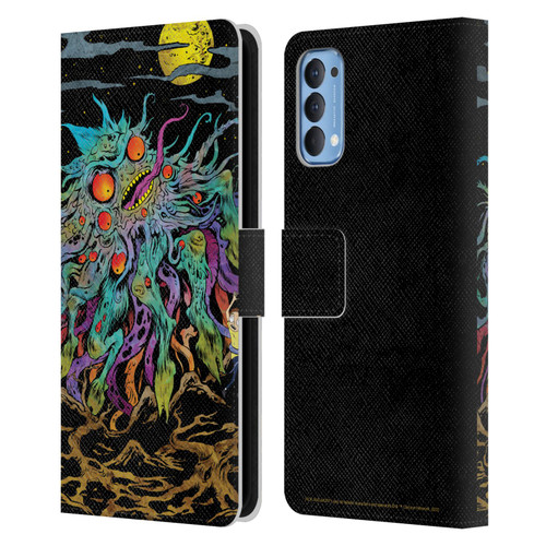 Rick And Morty Season 1 & 2 Graphics The Dunrick Horror Leather Book Wallet Case Cover For OPPO Reno 4 5G