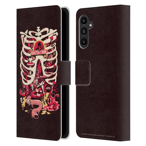 Rick And Morty Season 1 & 2 Graphics Anatomy Park Leather Book Wallet Case Cover For Samsung Galaxy A13 5G (2021)