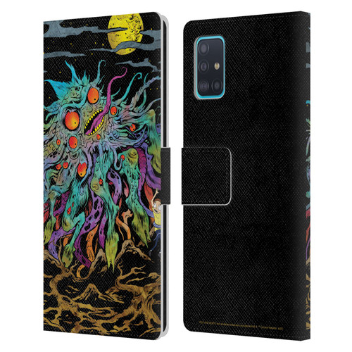 Rick And Morty Season 1 & 2 Graphics The Dunrick Horror Leather Book Wallet Case Cover For Samsung Galaxy A51 (2019)