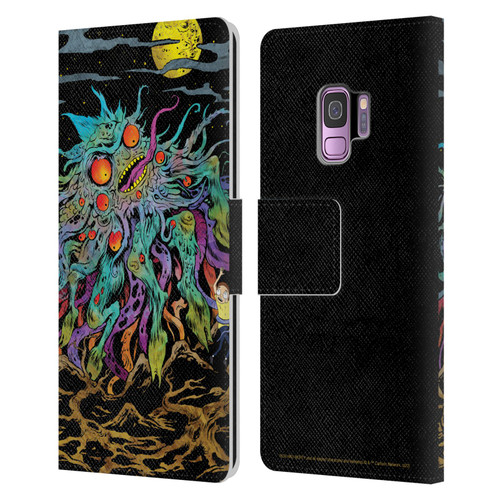 Rick And Morty Season 1 & 2 Graphics The Dunrick Horror Leather Book Wallet Case Cover For Samsung Galaxy S9