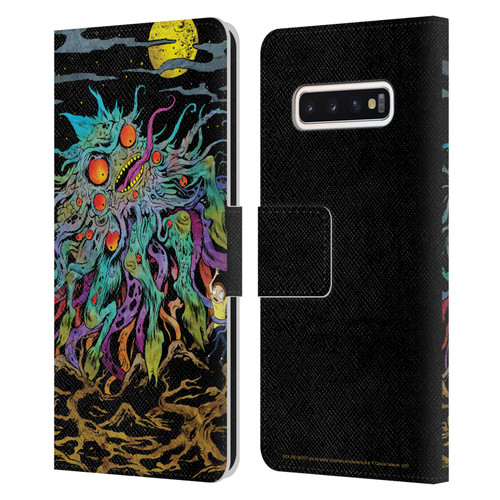 Rick And Morty Season 1 & 2 Graphics The Dunrick Horror Leather Book Wallet Case Cover For Samsung Galaxy S10