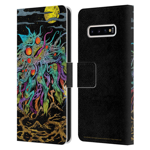 Rick And Morty Season 1 & 2 Graphics The Dunrick Horror Leather Book Wallet Case Cover For Samsung Galaxy S10+ / S10 Plus